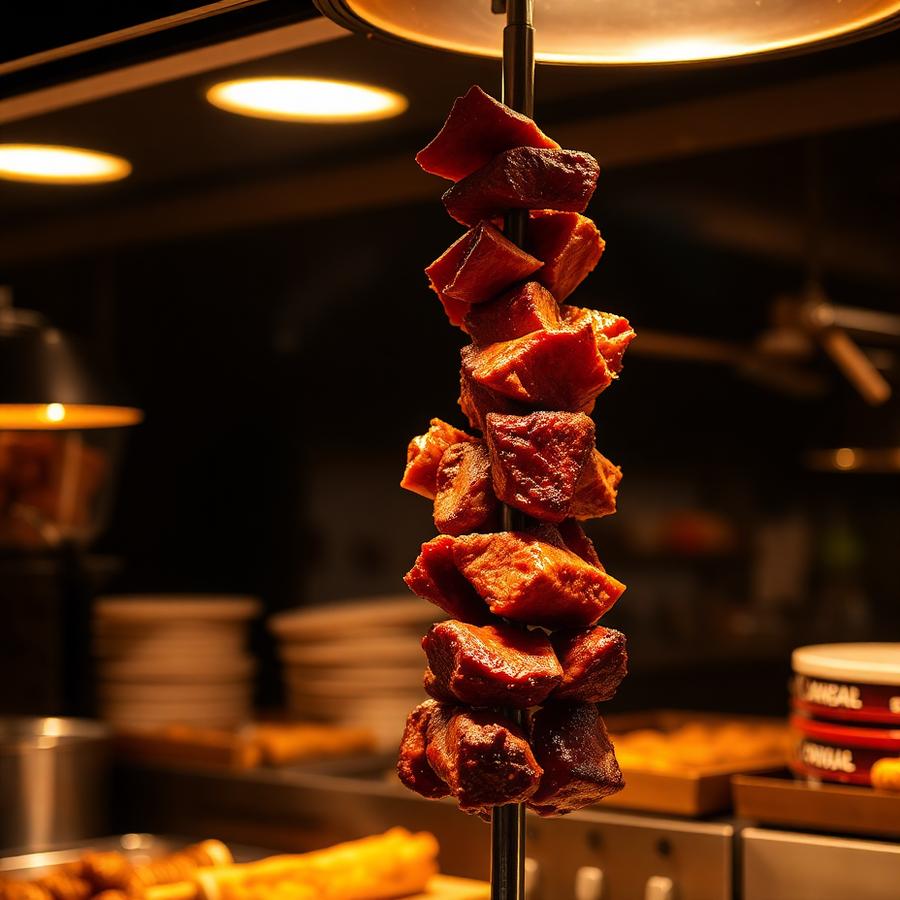 Kebab maso na rožni